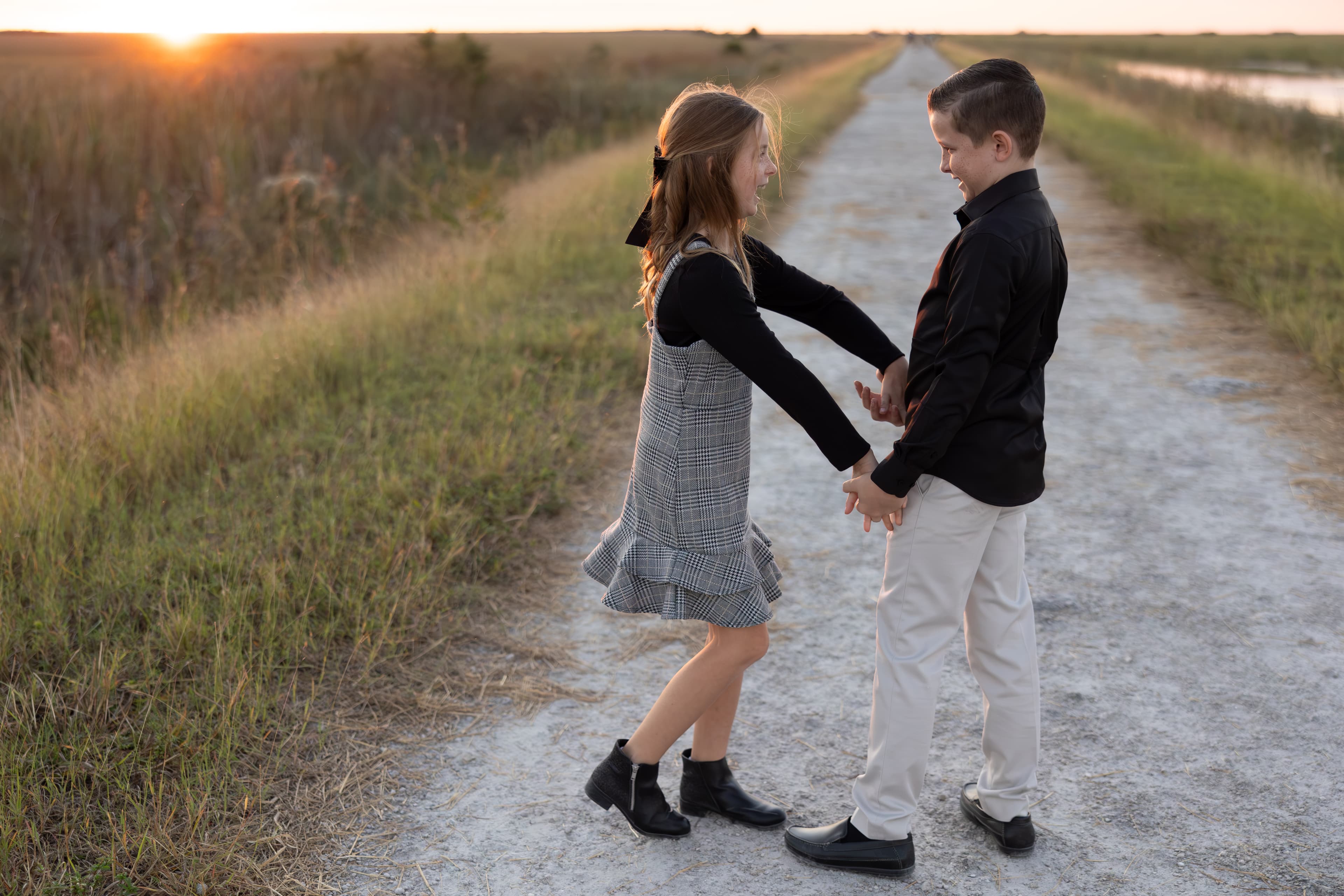 Children running outdoors